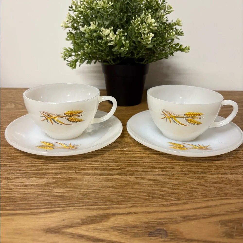 Vintage | Fire King Cups and Saucers - Picture 1 of 4